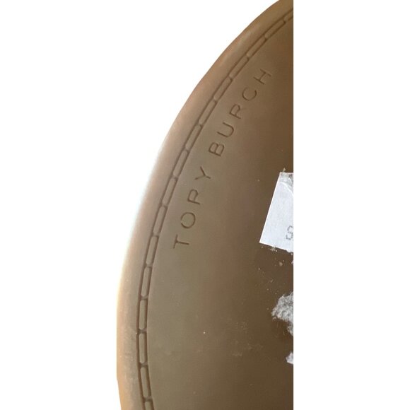 Tory Burch Emma T-Strap Flat Sandals – Brown Leather with Gold Logo – Women’s Si - Picture 13 of 13